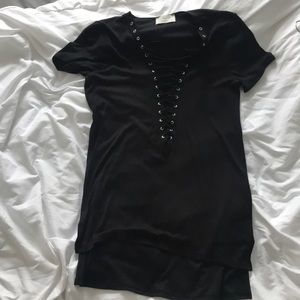 Lavender Field black shirt